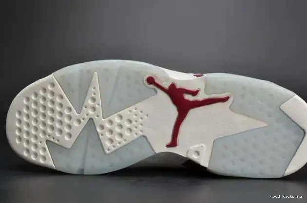 80% Off Sale Maroon Retro Air 6 384664-116 Jordan white 0507